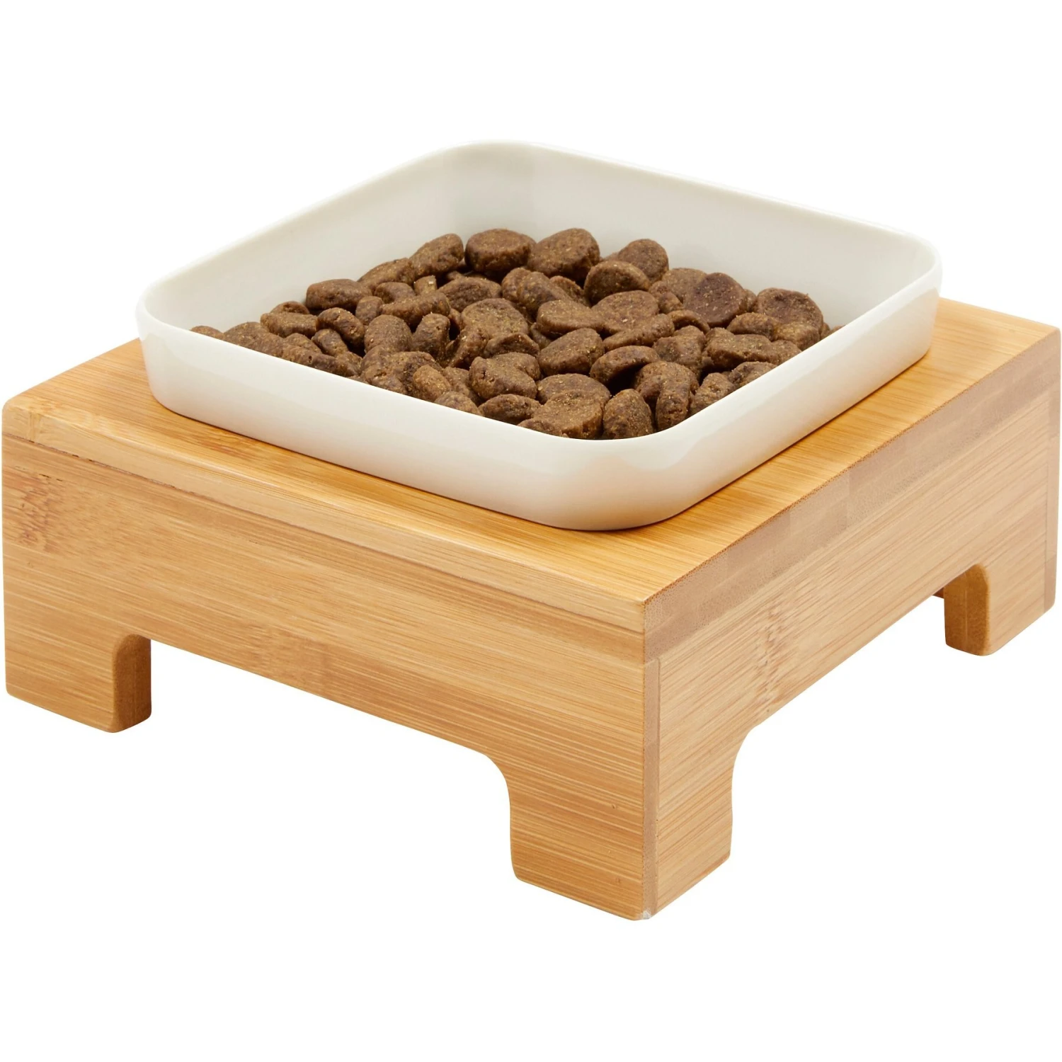 Frisco Square Melamine Dog & Cat Bowl With Bamboo Stand - Image 2