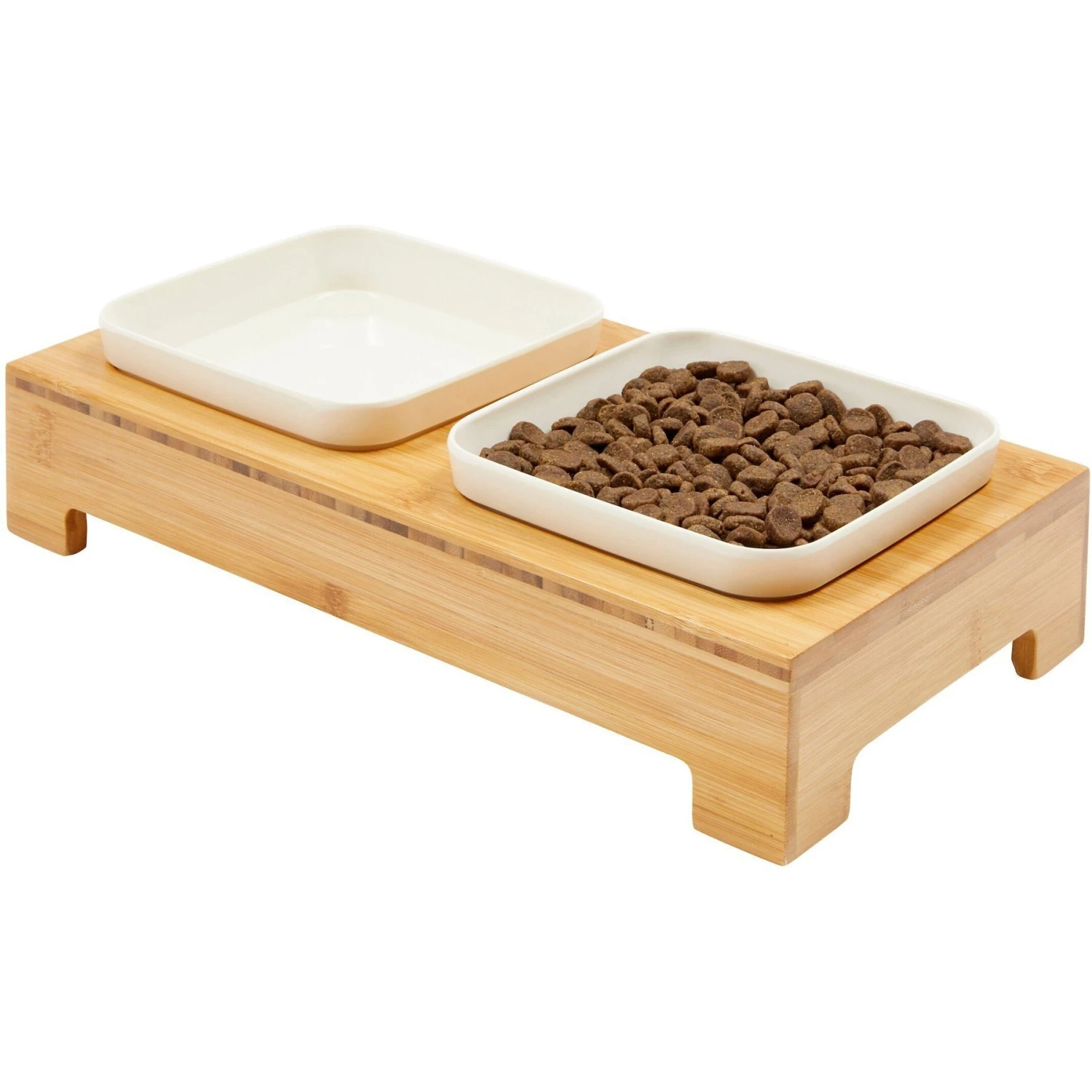 Frisco Square Melamine Dog & Cat Bowl Set With Bamboo Stand - Image 6