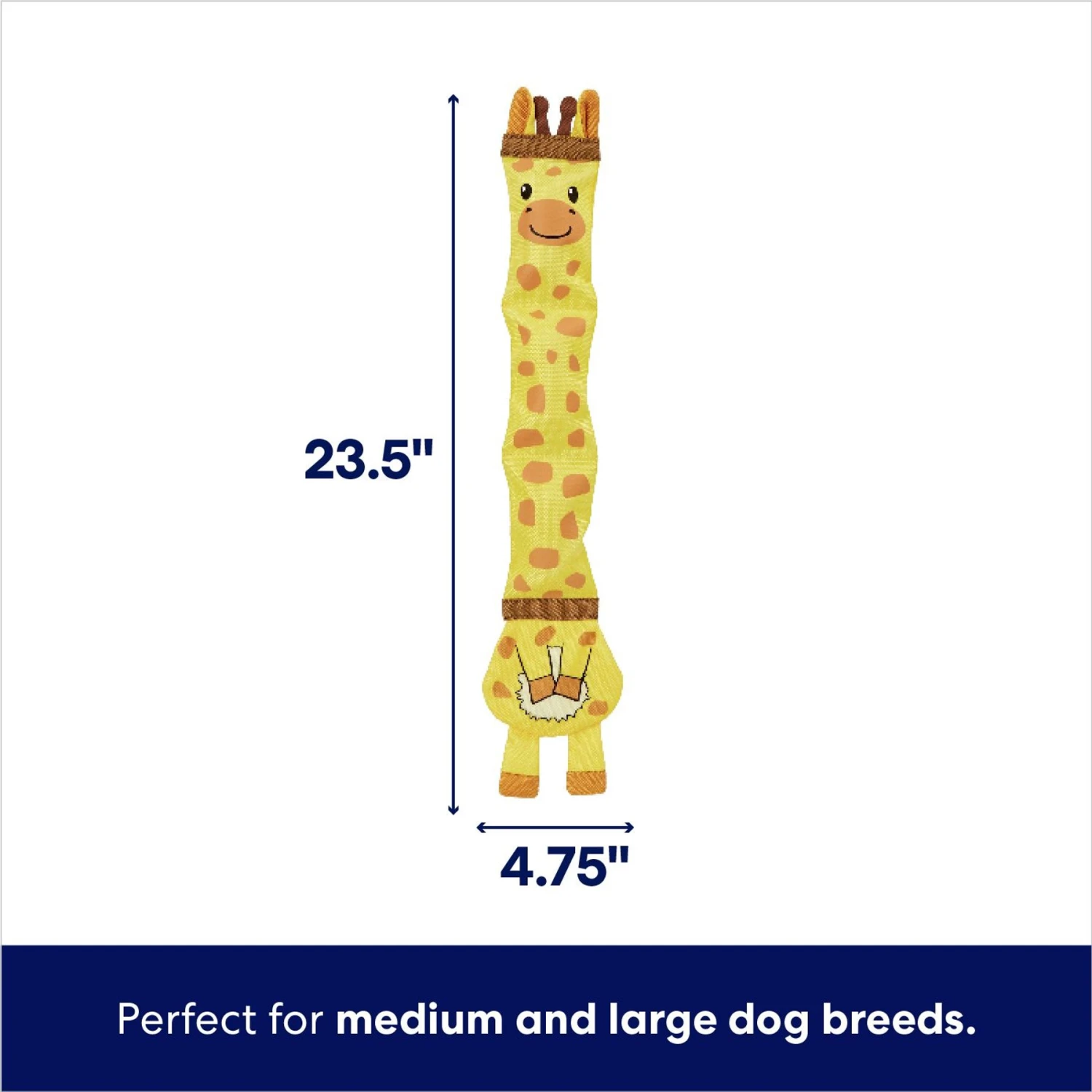 Frisco Giraffe Ballistic Nylon Stuffing-Free Squeaky Dog Toy - Image 2