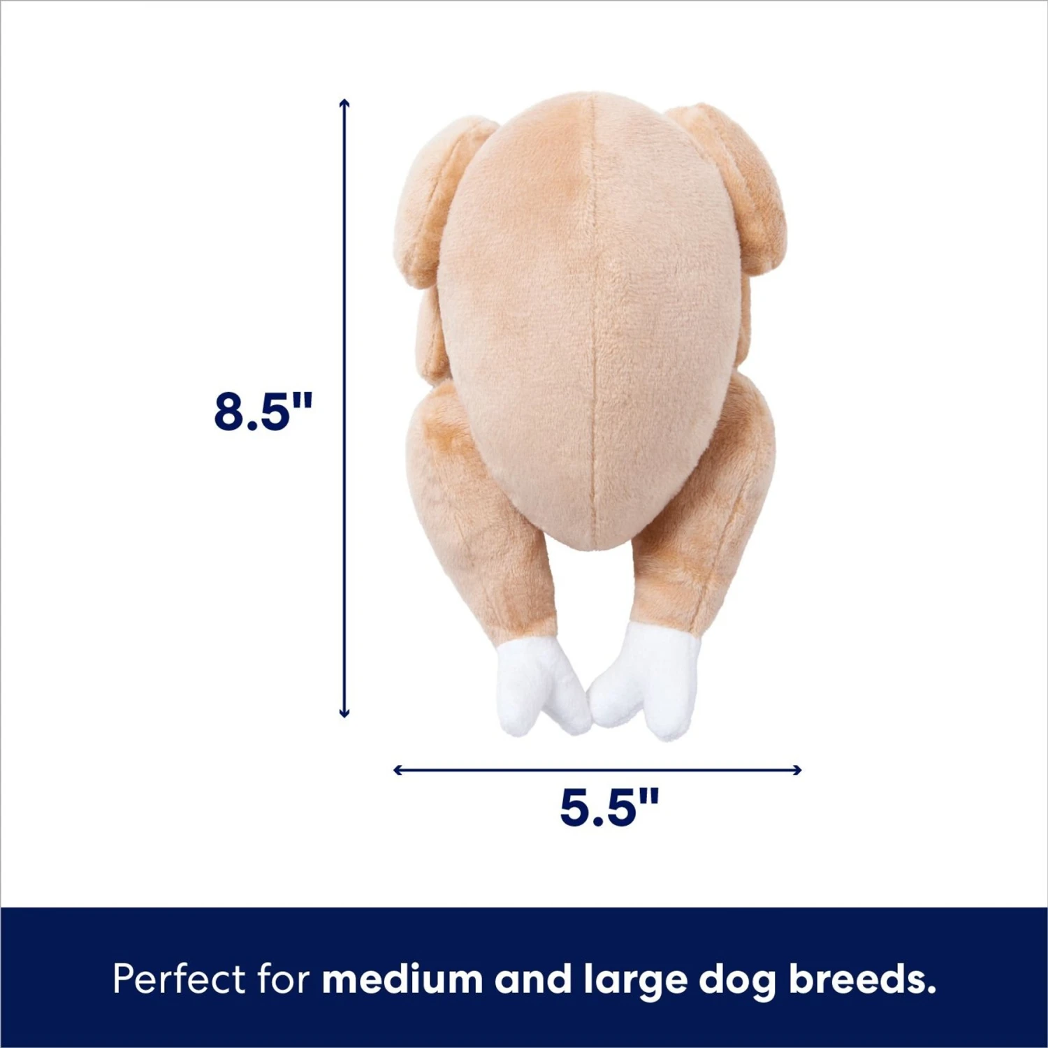 Frisco Holiday Turkey 2-in-1 Plush Squeaky Dog Toy - Image 3