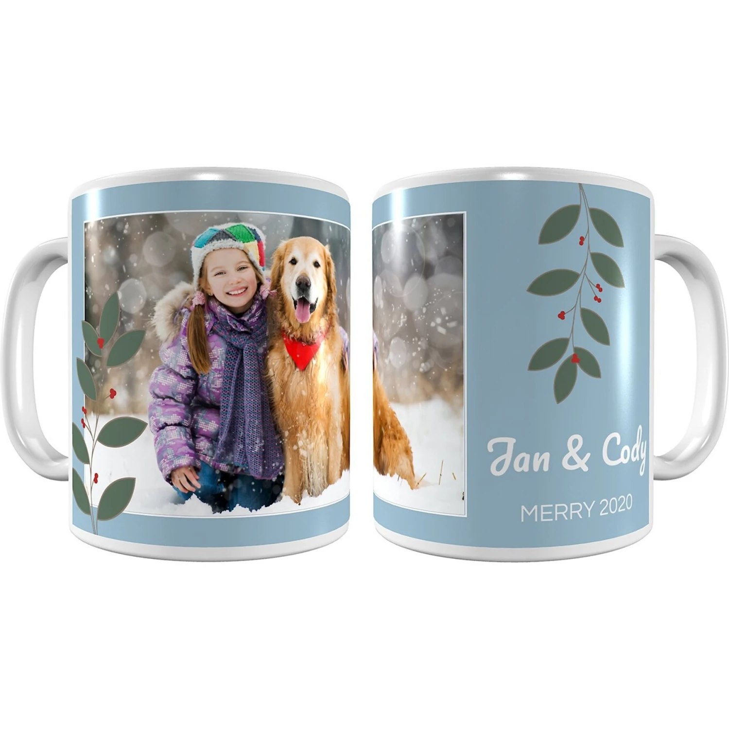 Frisco Berry Garland Personalized Coffee Mug, 11-oz