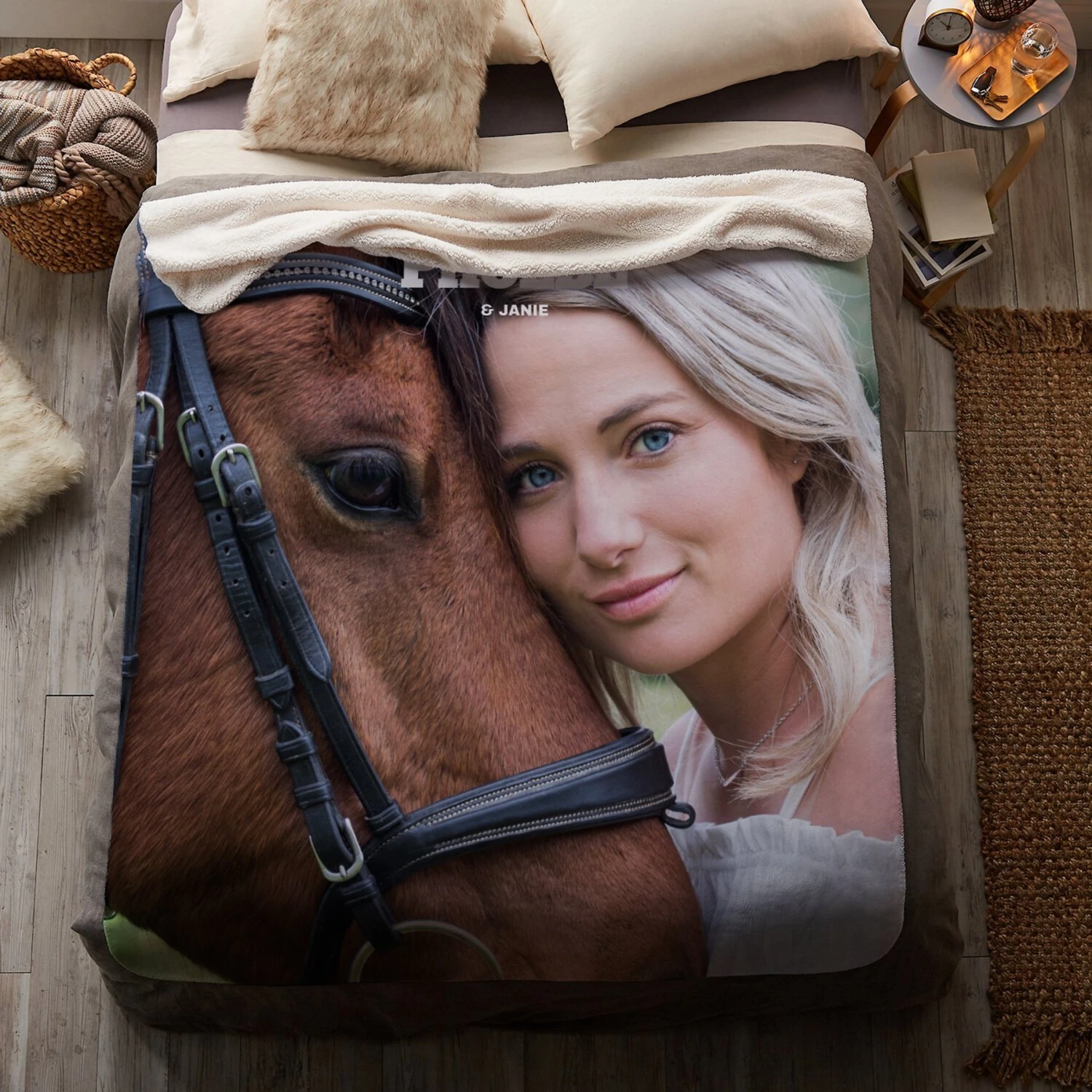 Frisco Portrait Sherpa Fleece Personalized Blanket - Image 4