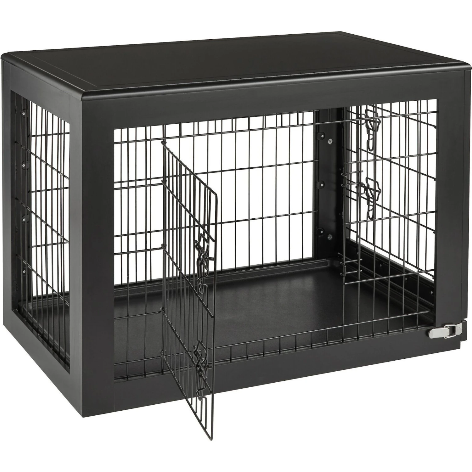 Frisco Double Door Furniture Style Dog Crate, Black - Image 5