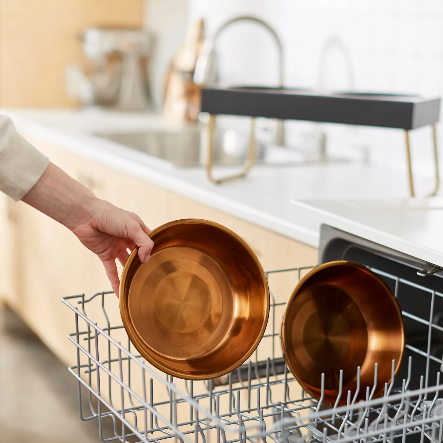 Frisco Copper Stainless Steel Elevated Foldable Double Dog & Cat Bowls - Image 8