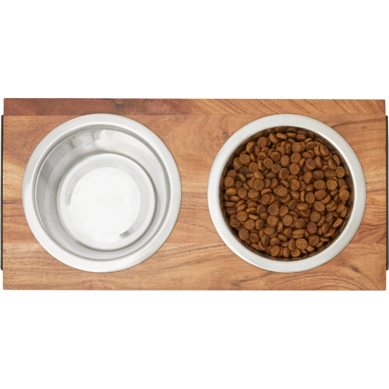 Frisco Wood Elevated Non-Skid Stainless Steel Double Diner Dog & Cat Bowl - Image 3