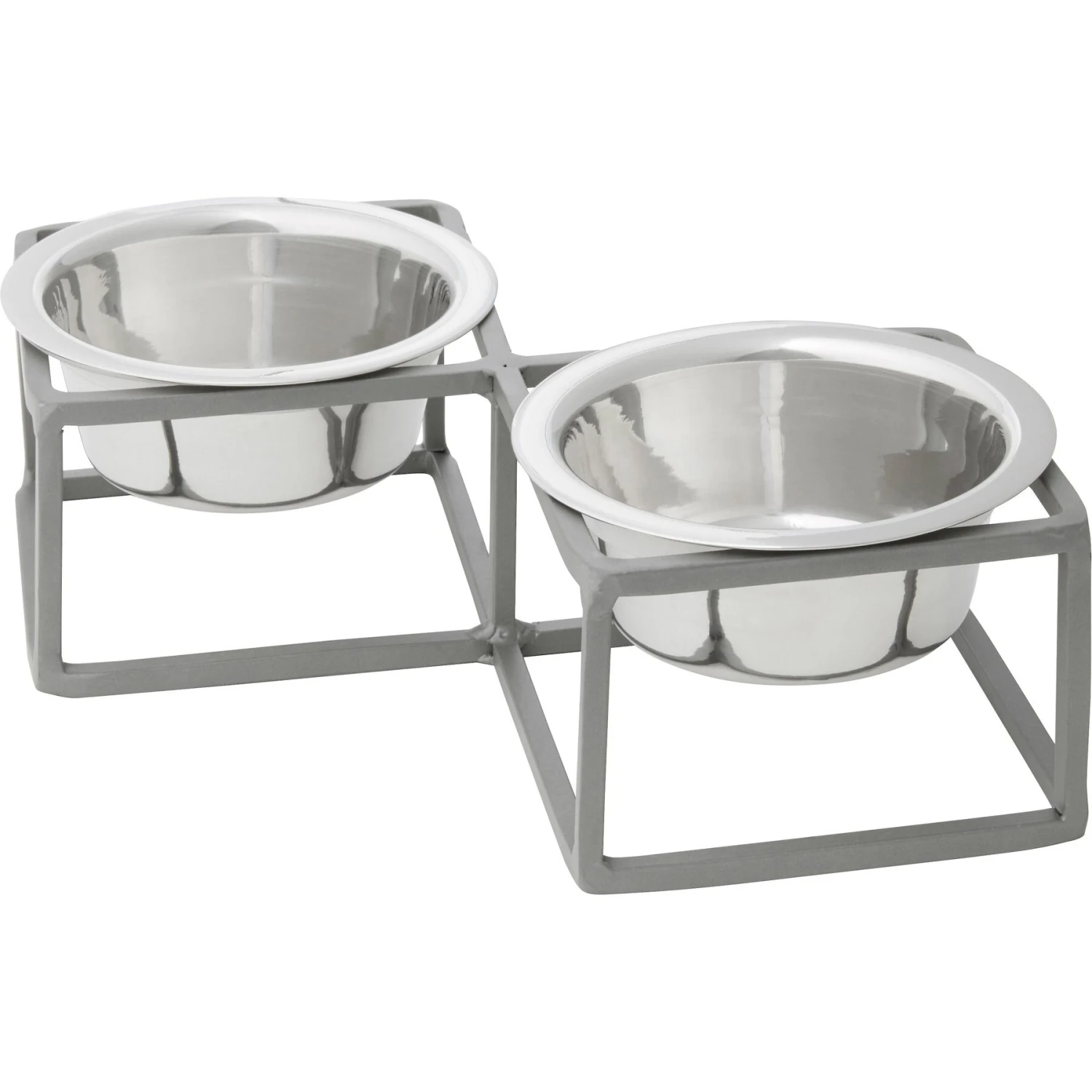 Frisco Elevated Diamond Stainless Steel Double Diner Dog & Cat Bowl - Image 3