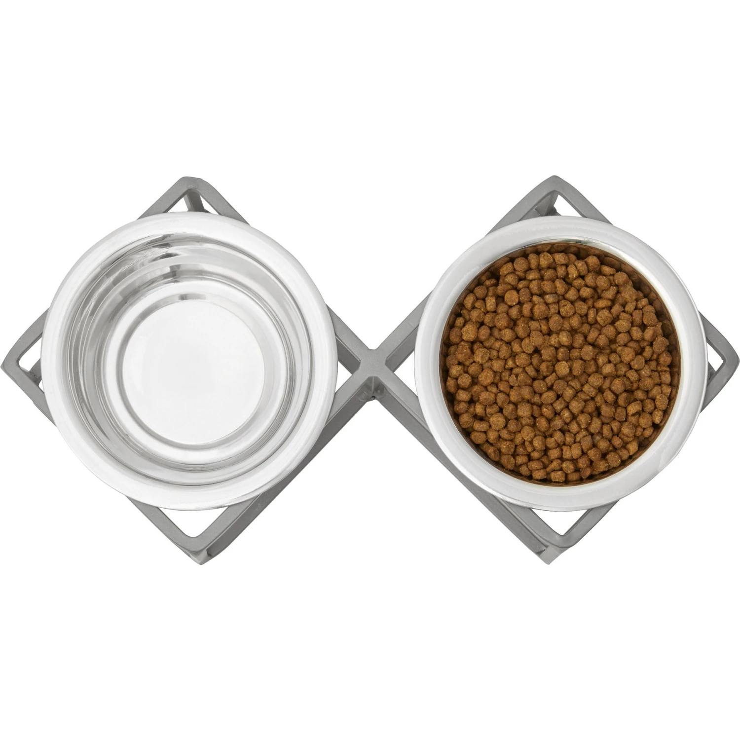 Frisco Elevated Diamond Stainless Steel Double Diner Dog & Cat Bowl - Image 4