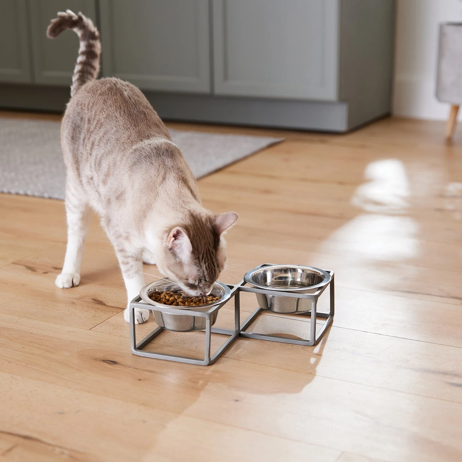 Frisco Elevated Diamond Stainless Steel Double Diner Dog & Cat Bowl - Image 6