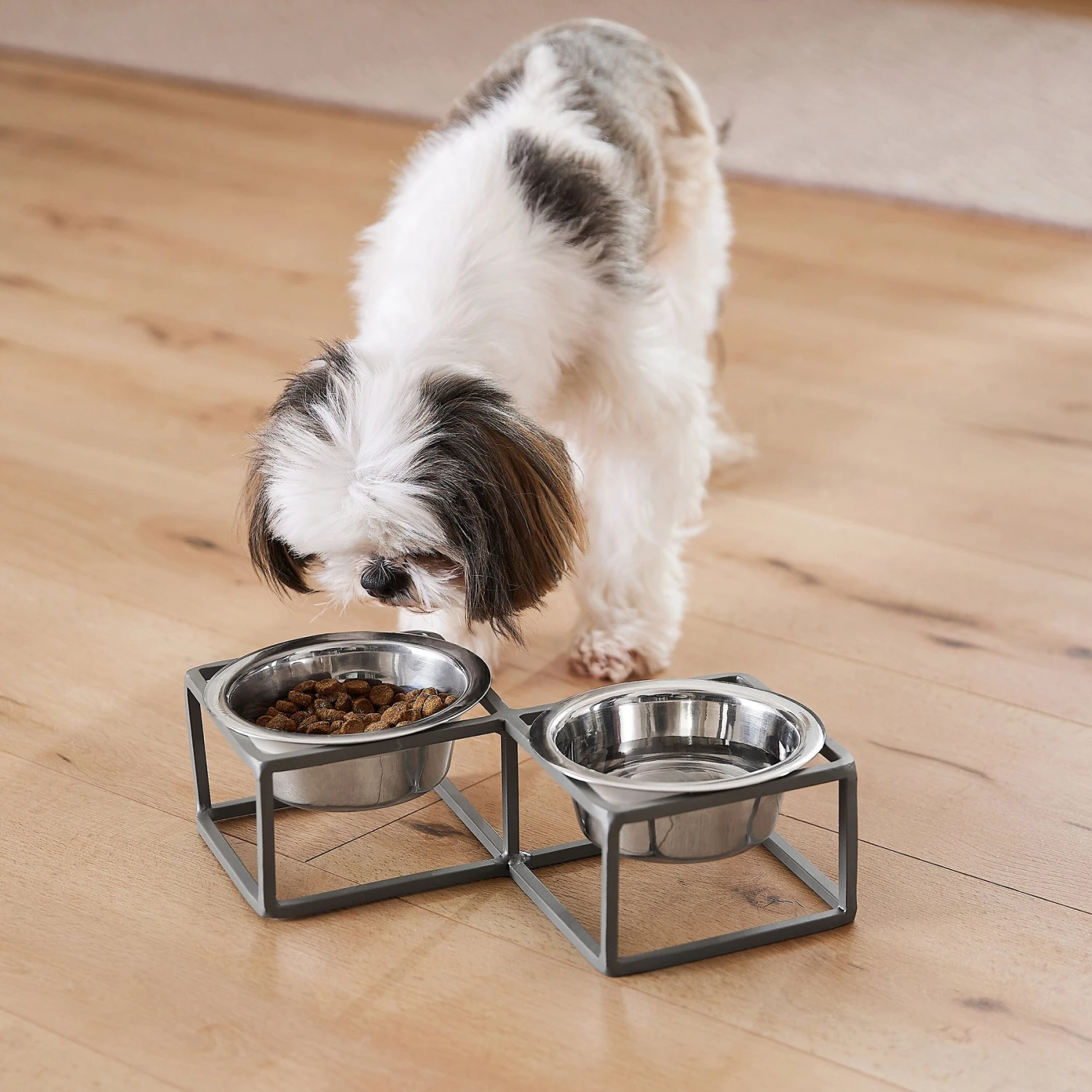 Frisco Elevated Diamond Stainless Steel Double Diner Dog & Cat Bowl - Image 7