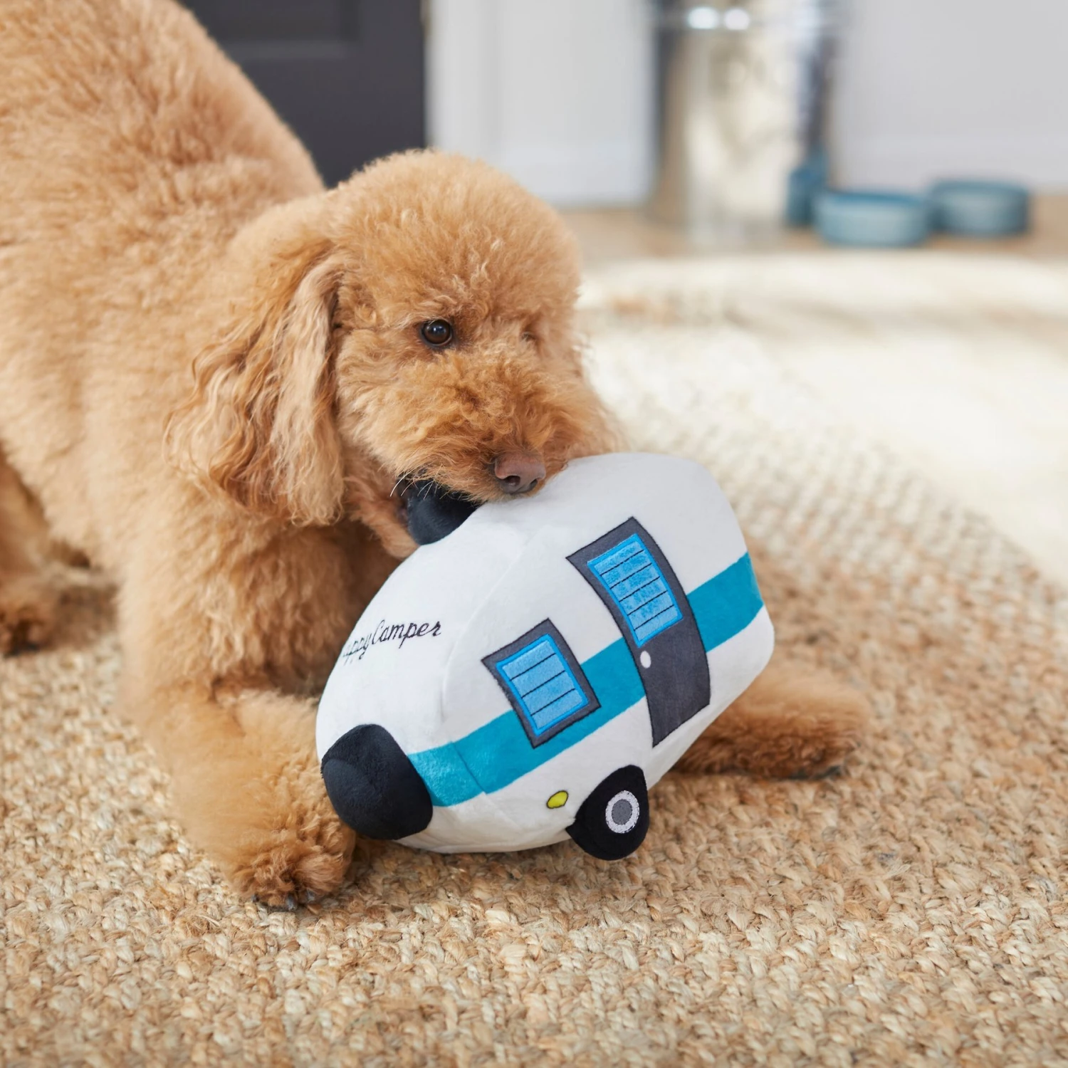 Frisco Road Trip Happy Camper Plush Squeaky Dog Toy - Image 4