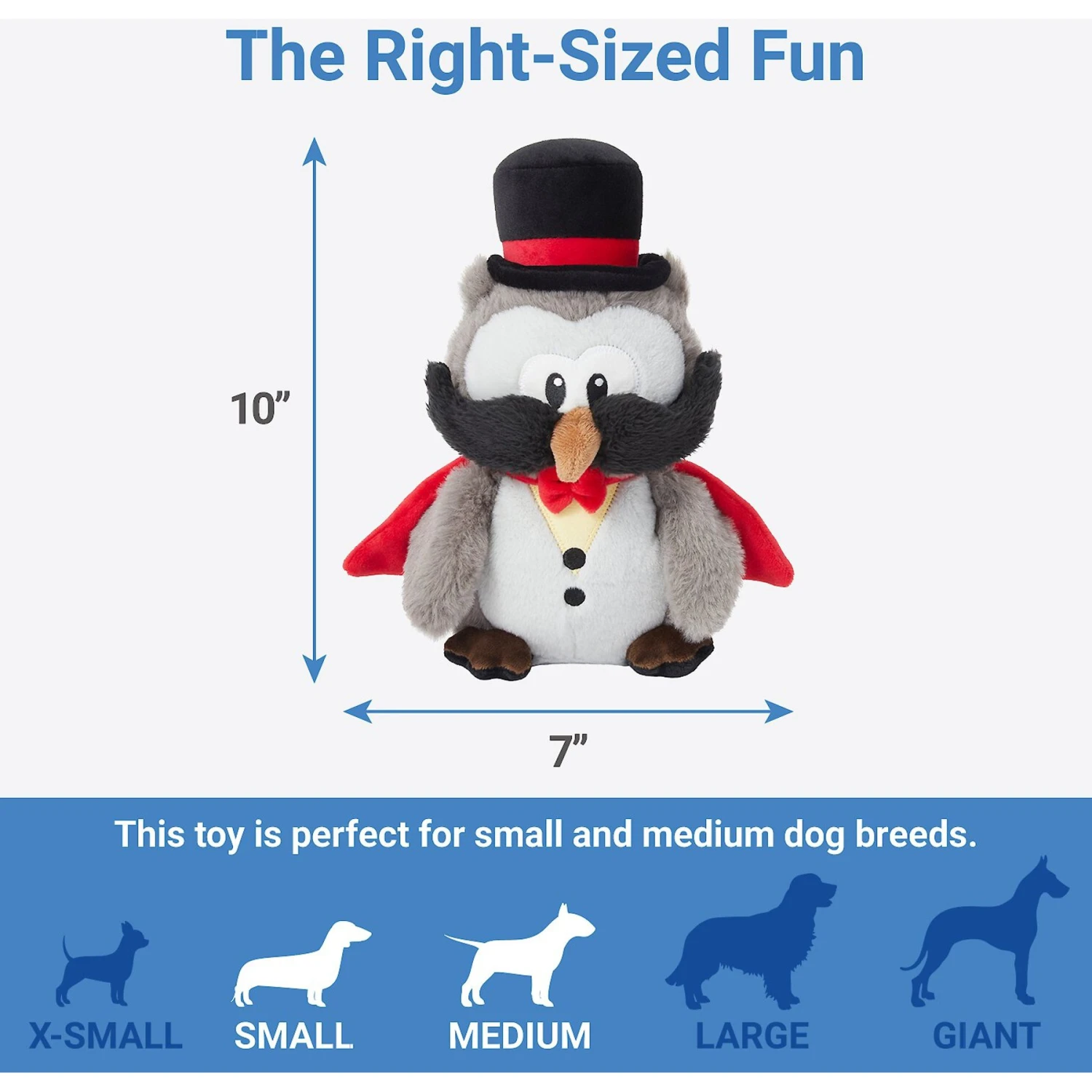 Frisco Magic Owl Plush Squeaky Dog Toy - Image 2