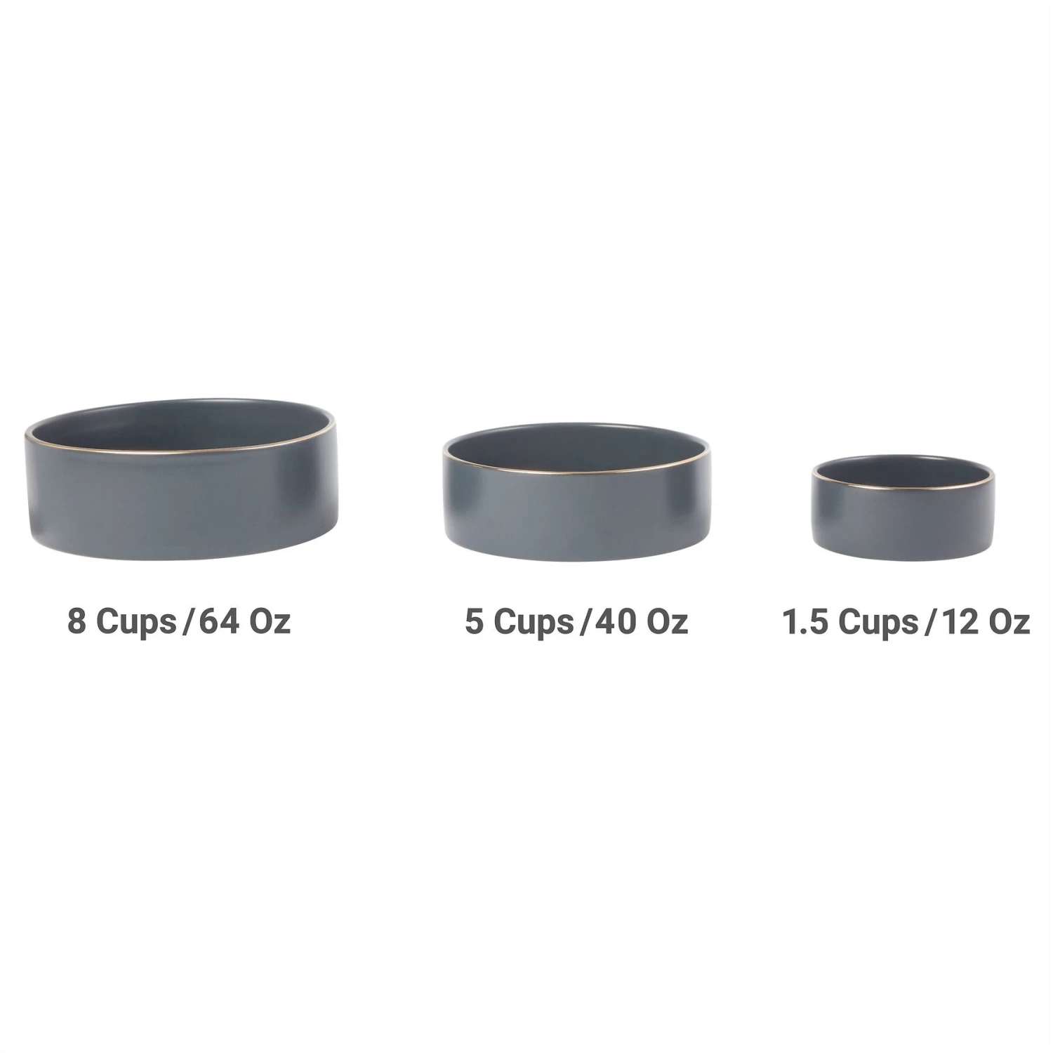 Frisco Modern Gold Rim Ceramic Dog & Cat Bowl - Image 5