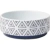 Frisco Geometric Triangles Non-skid Ceramic Dog & Cat Bowl