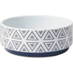 Frisco Geometric Triangles Non-skid Ceramic Dog & Cat Bowl
