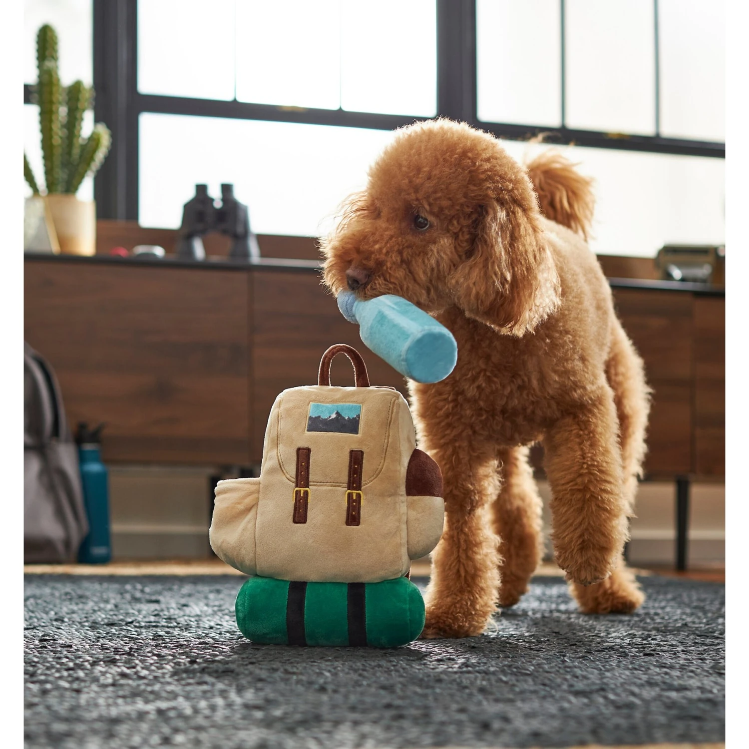 Frisco Camping Backpack Plush Squeaky Dog Toy - Image 3