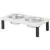 Frisco Marble Elevated Stainless Steel Double Diner Dog & Cat Bowls