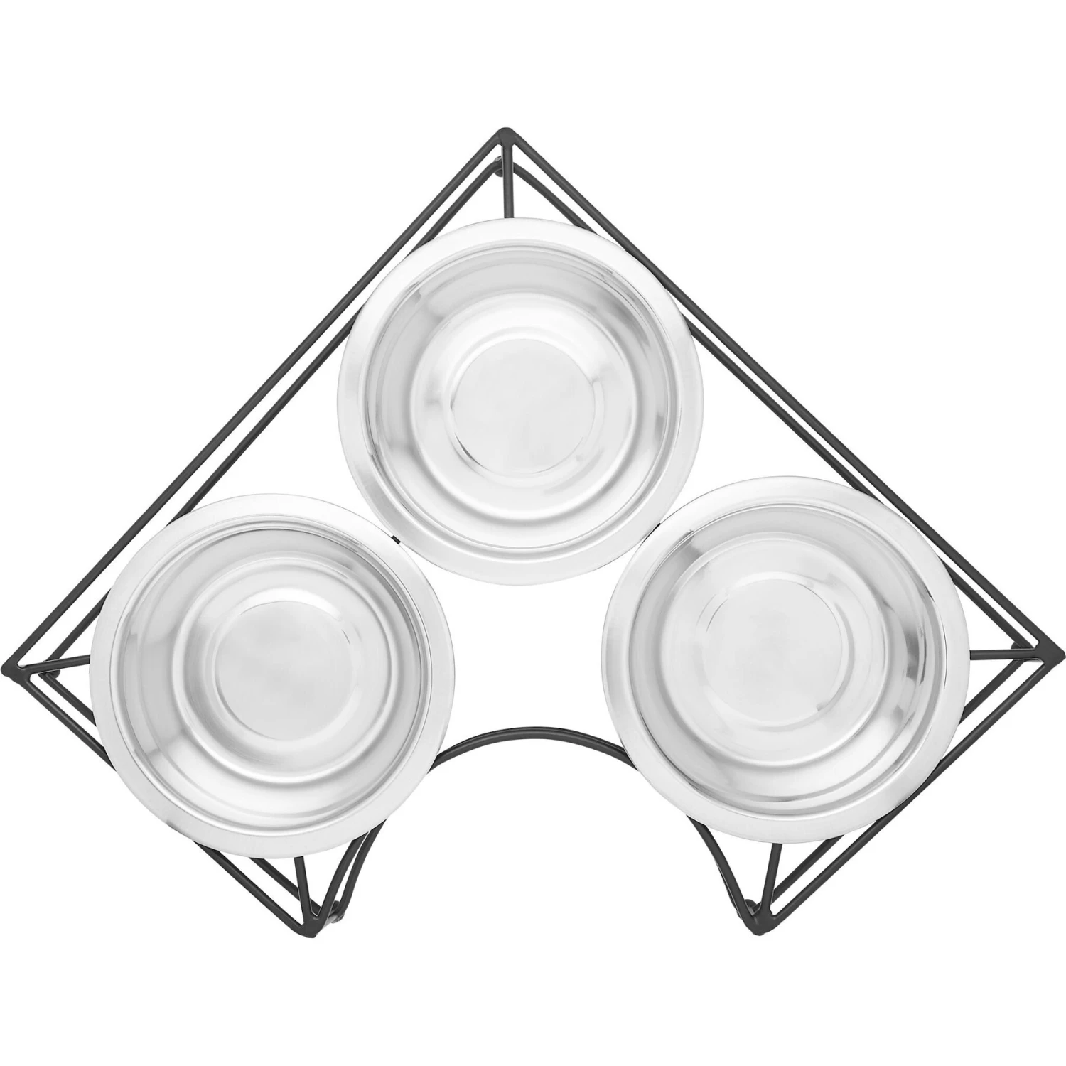 Frisco Multi Pet Feeding Corner 3-Bowls Stainless Steel Dog & Cat Bowl - Image 4