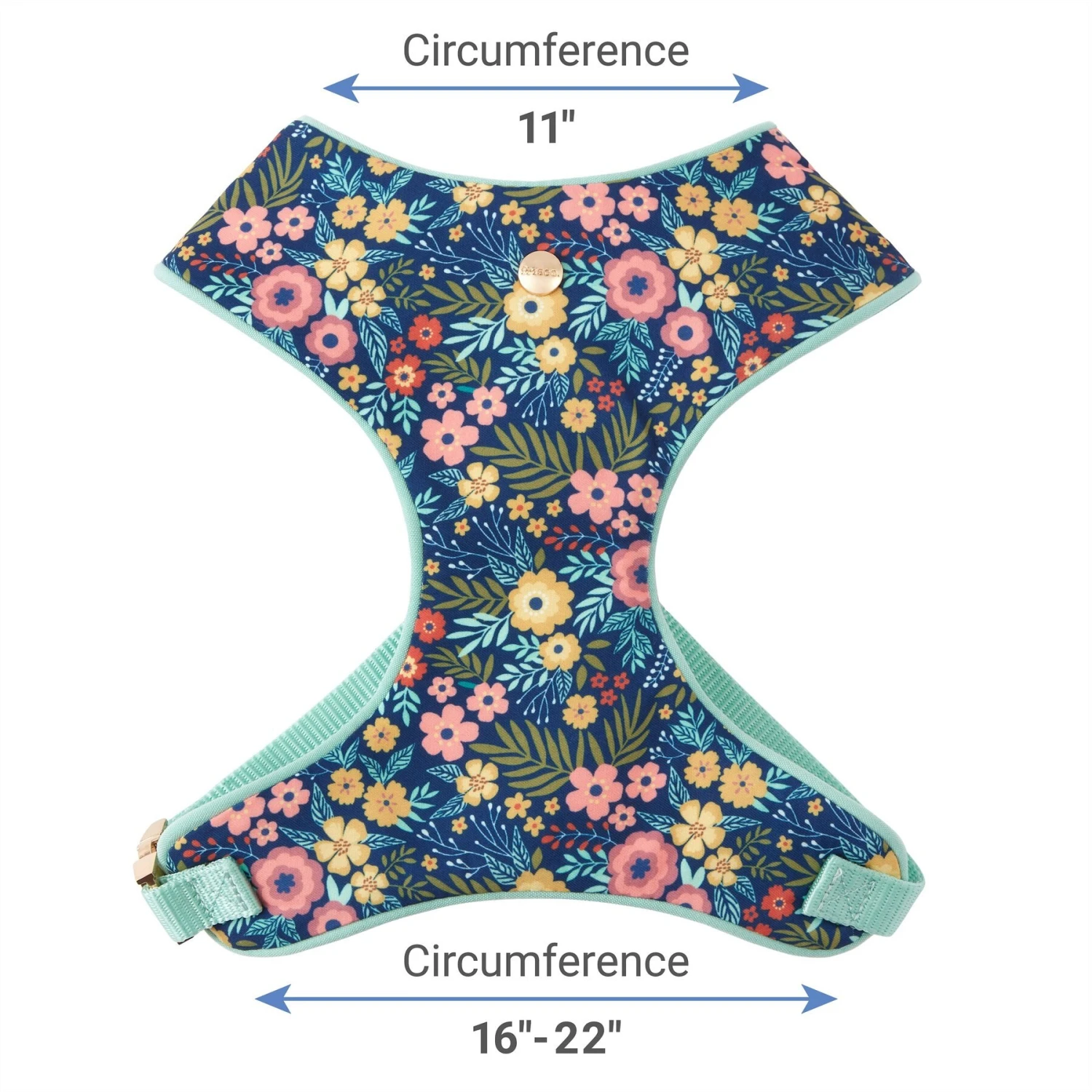 Frisco Fashion Over-The-Head Harness, Tropical Floral - Image 2