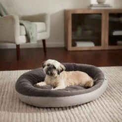 Frisco Herringbone Hi-Low Cuddler Dog & Cat Bed