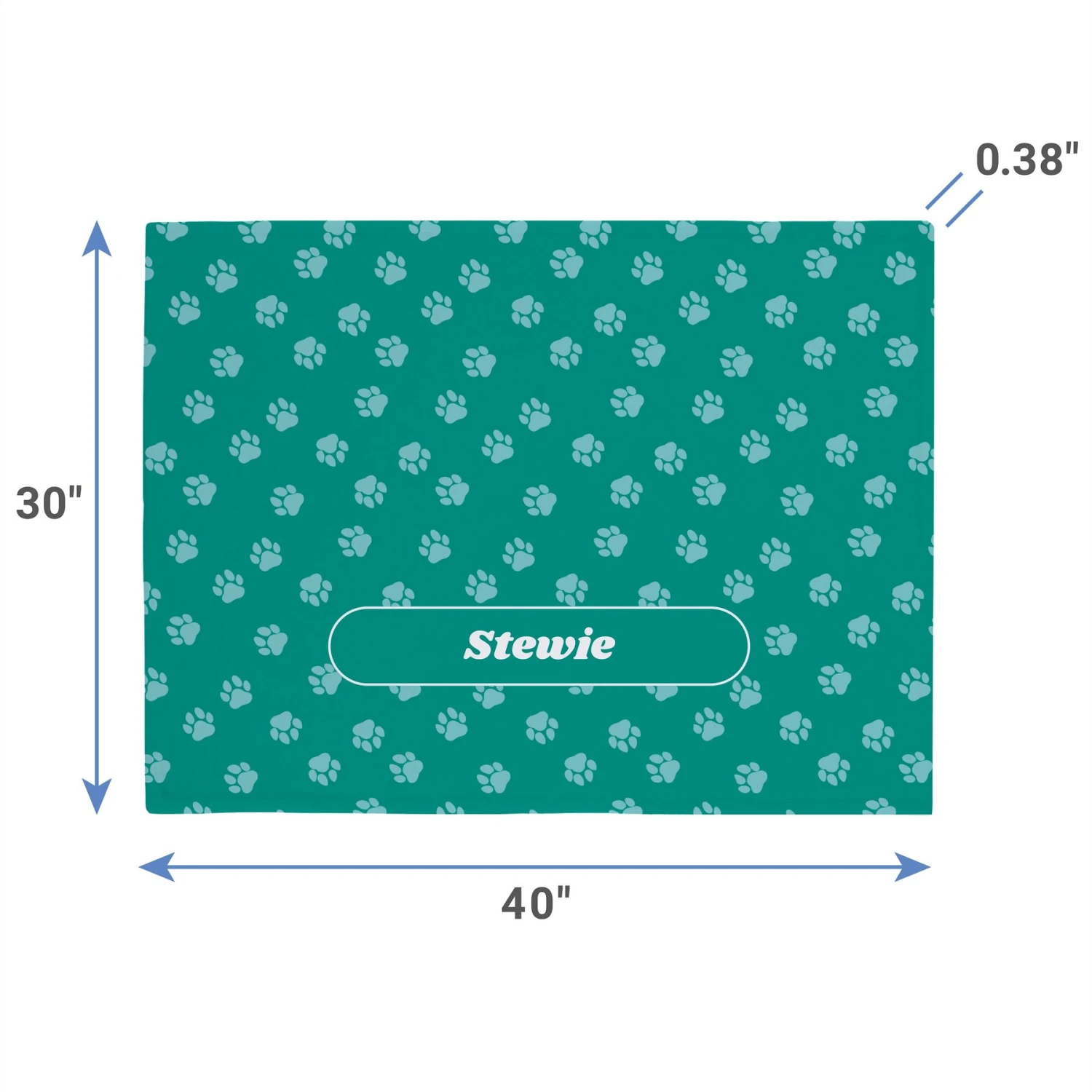 Frisco Personalized Paws Soft Fleece Cat & Dog Blanket, 30" X 40" - Image 2