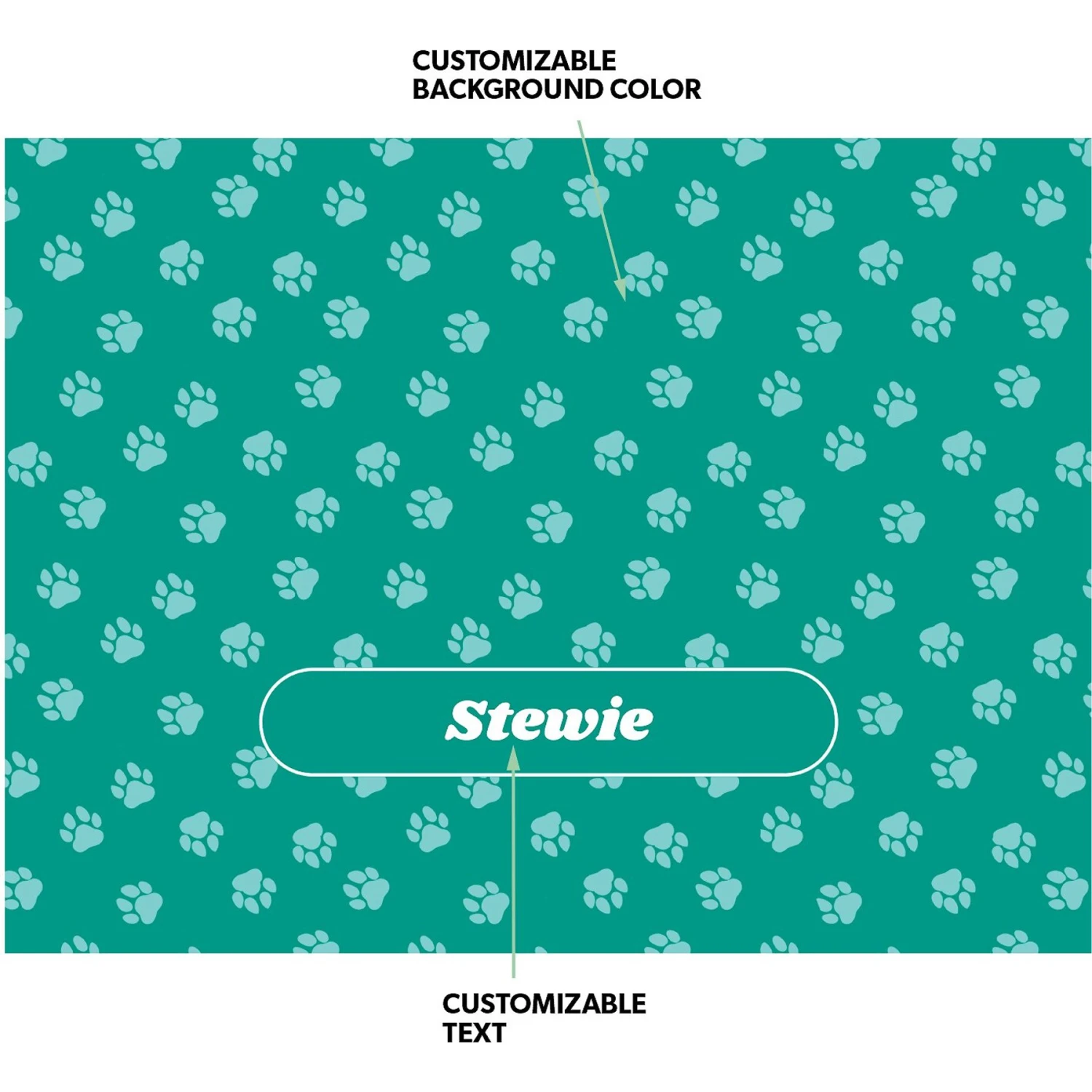 Frisco Personalized Paws Soft Fleece Cat & Dog Blanket, 30" X 40" - Image 4