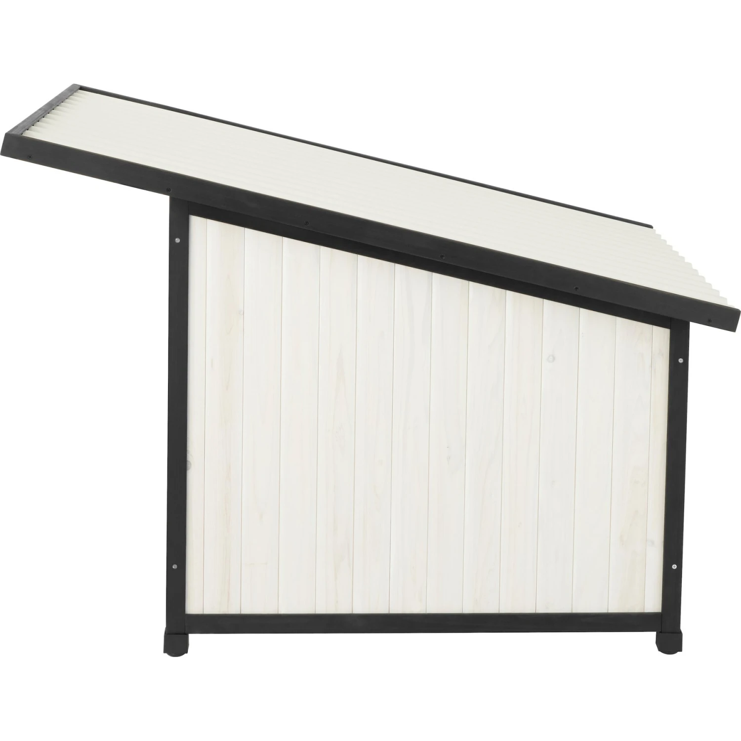 Frisco Modern Wooden Outdoor Dog House, White - Image 4