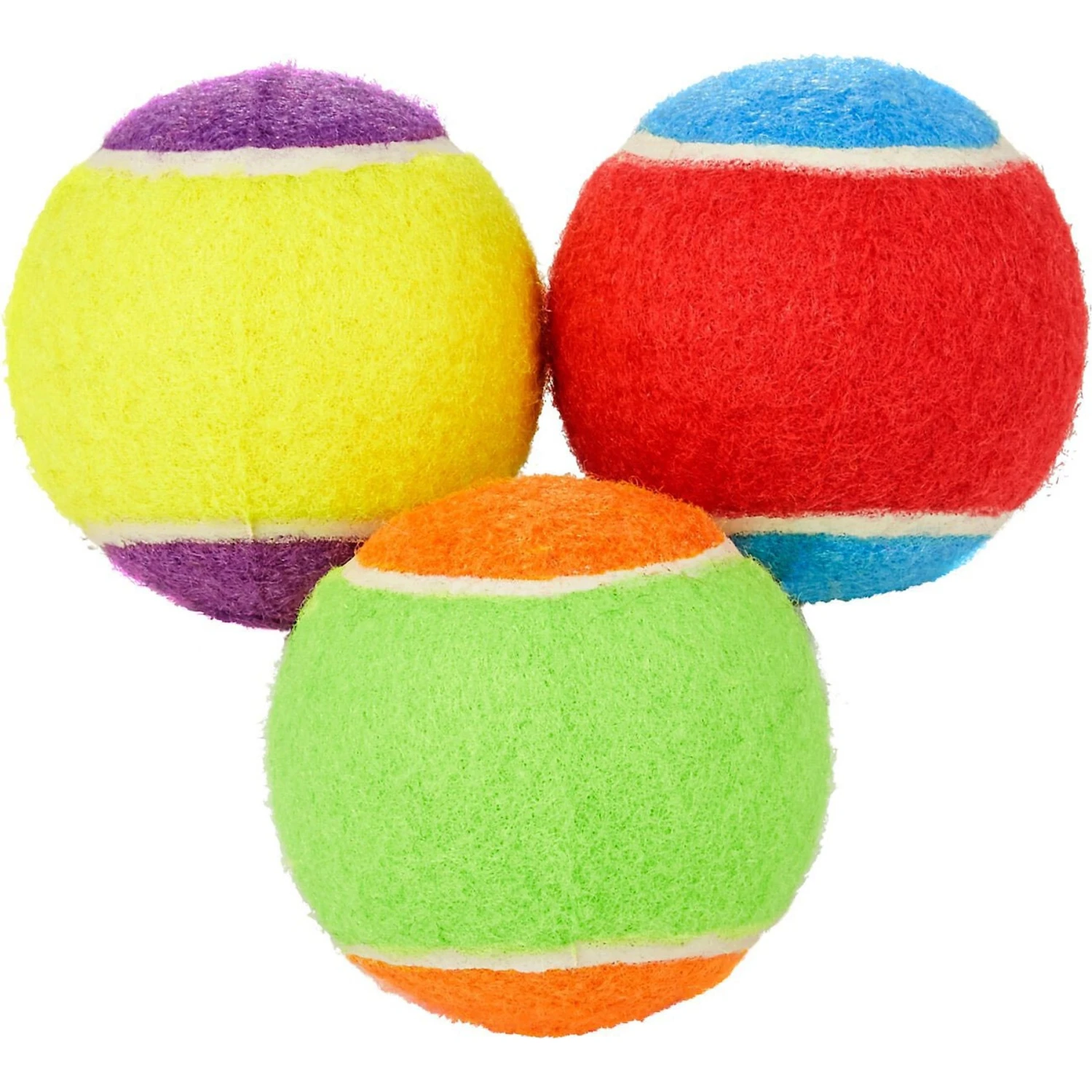 Frisco Fetch Squeaking Colorful Tennis Ball Dog Toy & Playology Scented Dual Layer Bone Dog Toy - Image 2