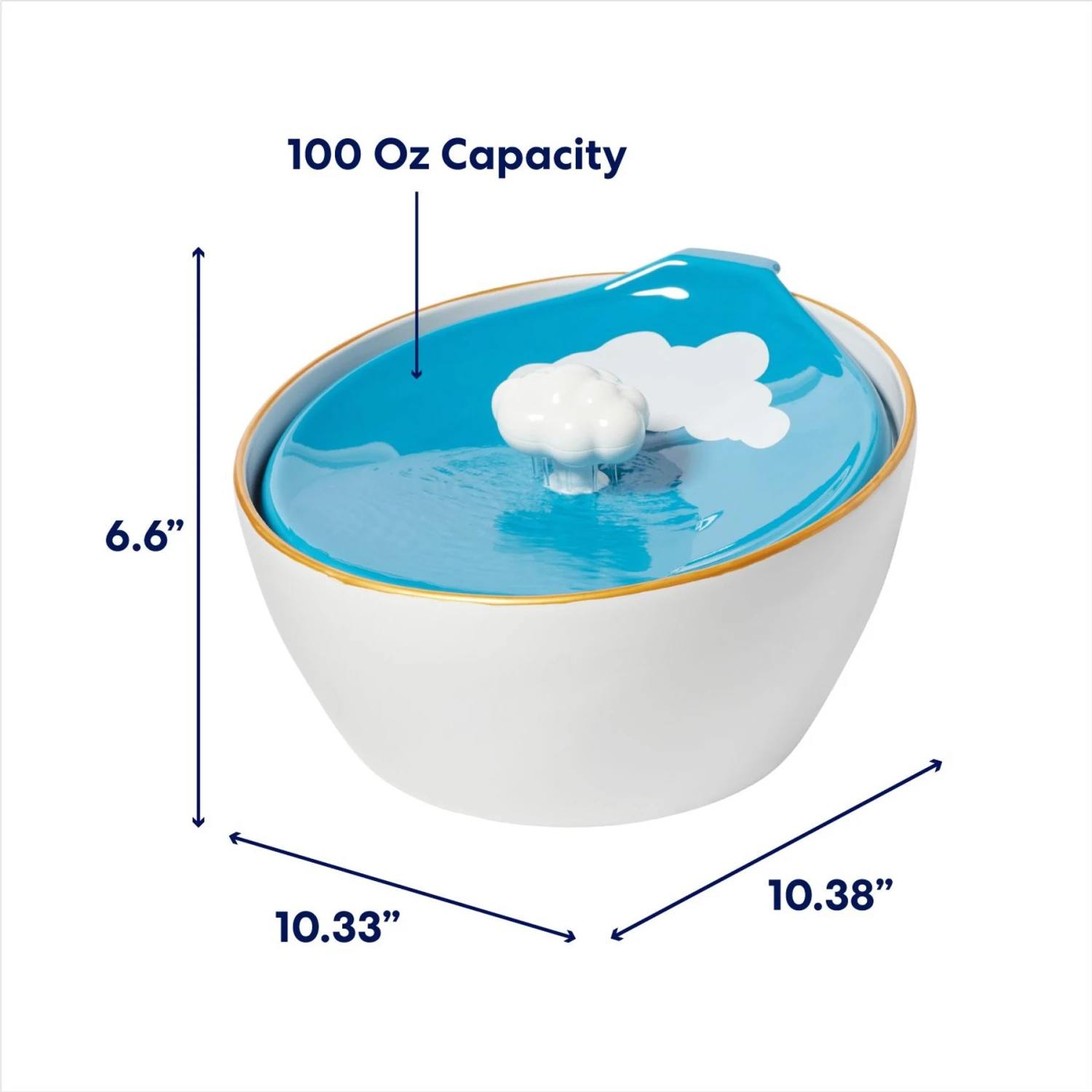 Frisco Ceramic Clouds Dog & Cat Fountain - Image 2