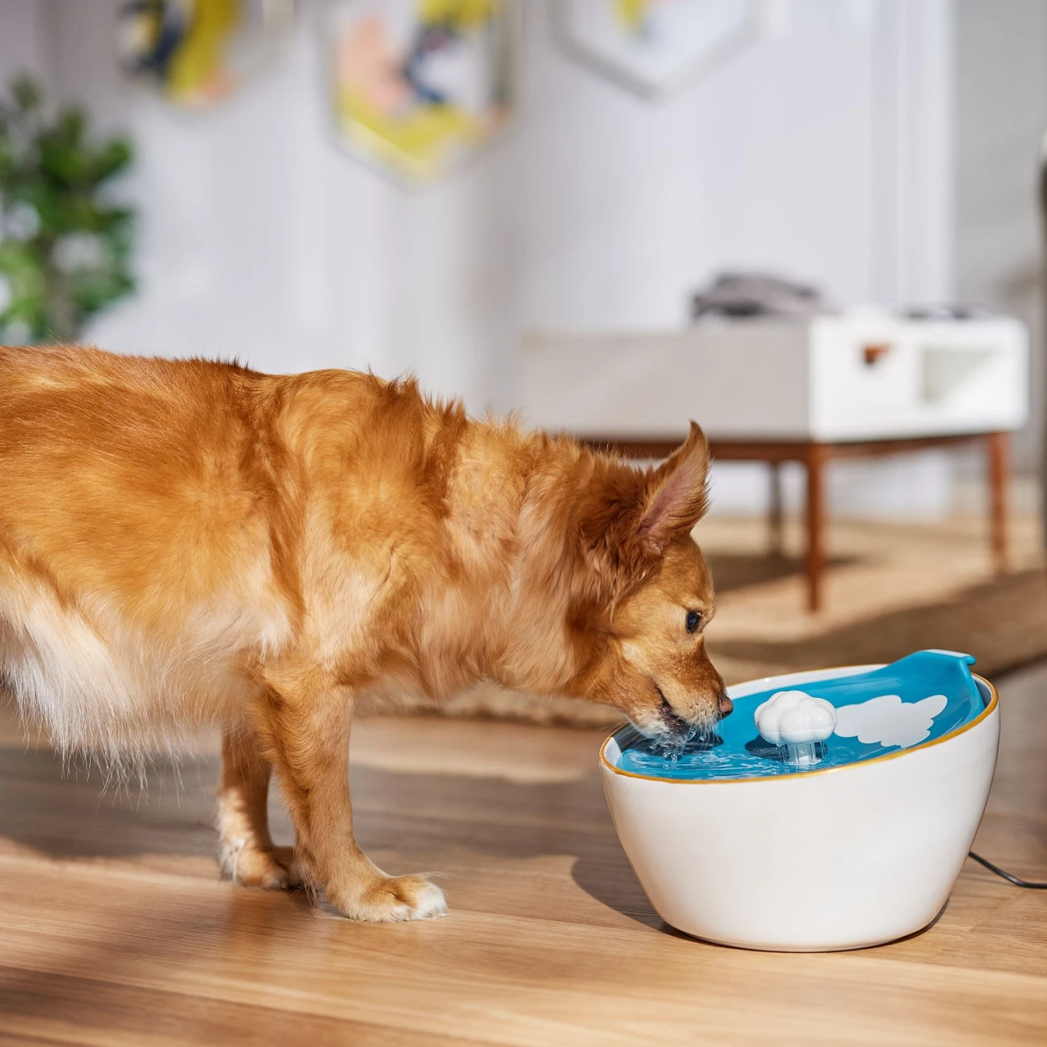 Frisco Ceramic Clouds Dog & Cat Fountain - Image 5