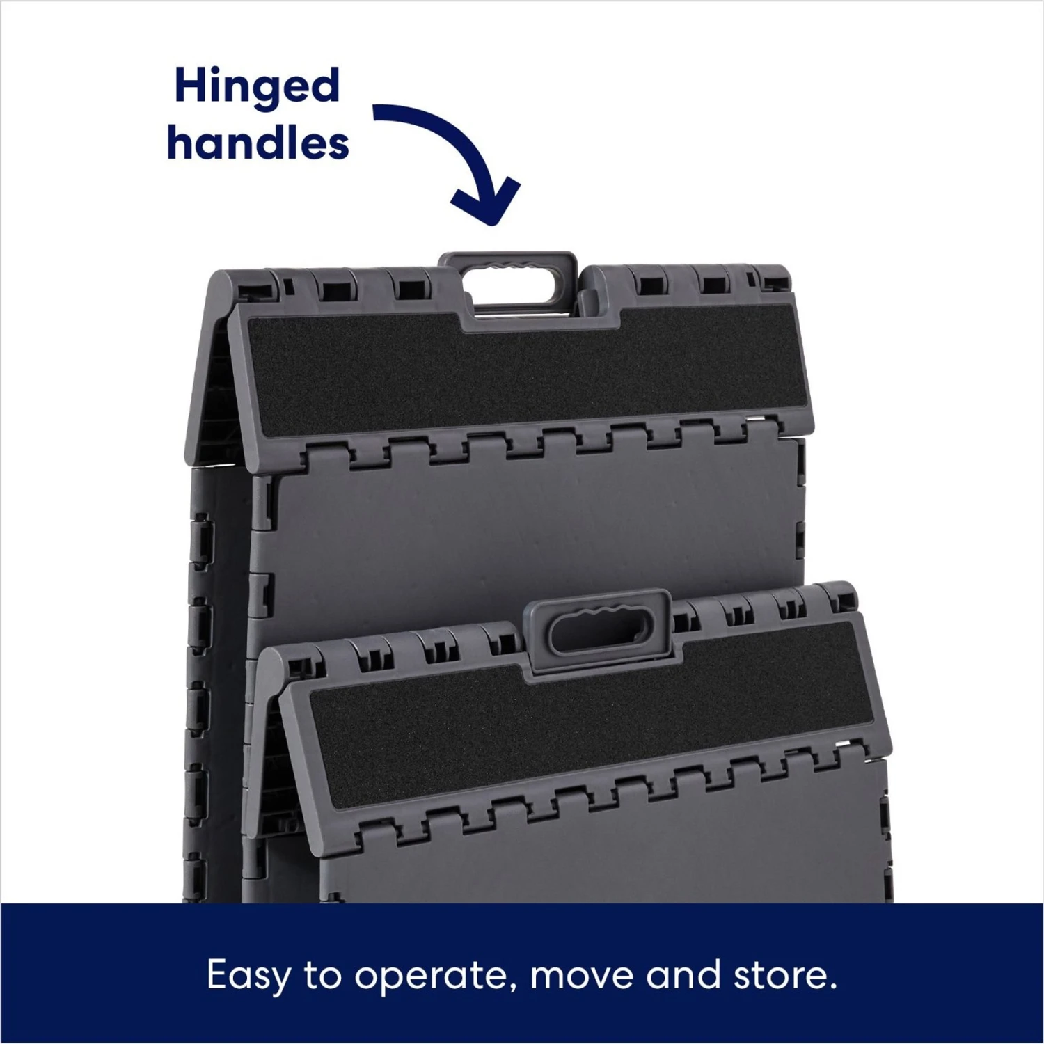 Frisco Foldable Cat & Dog Plastic Stairs, Grey - Image 3