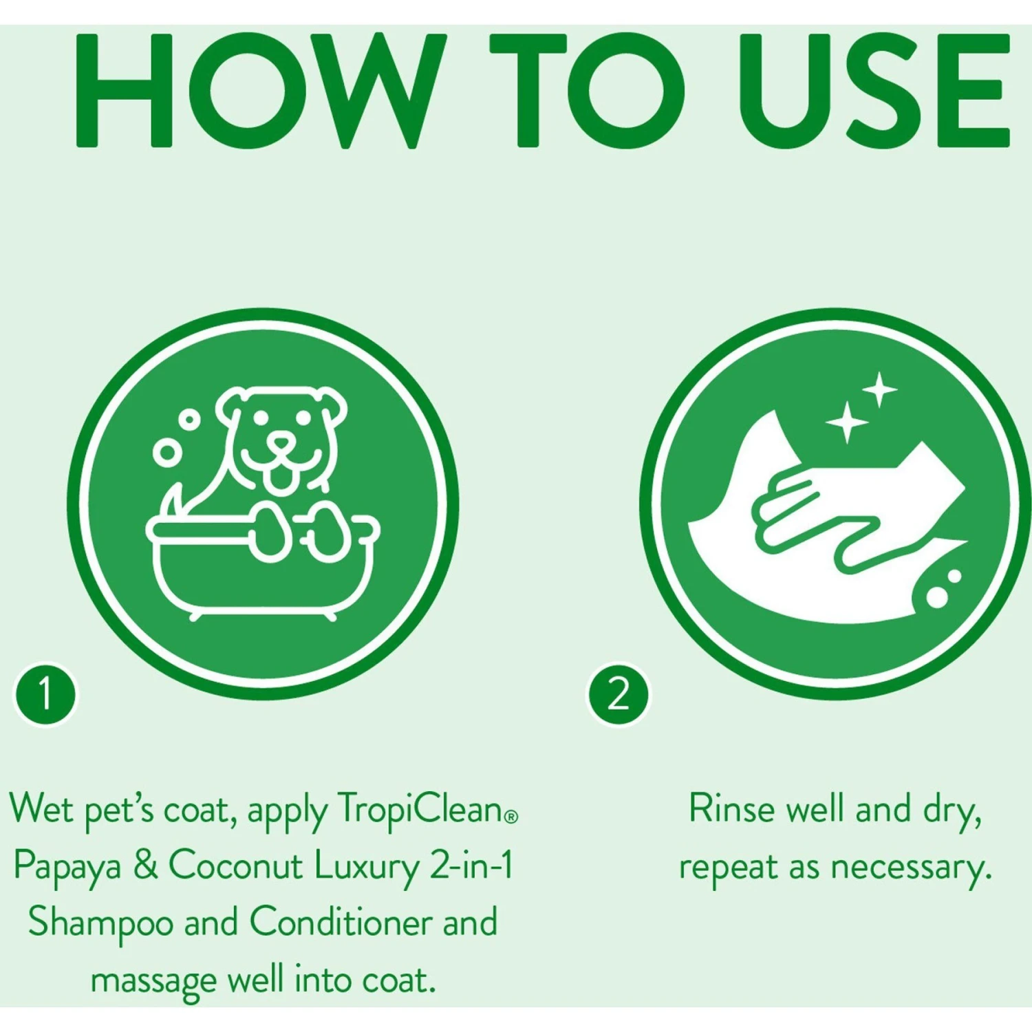 TropiClean Luxury 2 In 1 Papaya & Coconut Pet Shampoo & Conditioner & Frisco Cat & Dog Bristle Brush - Image 4