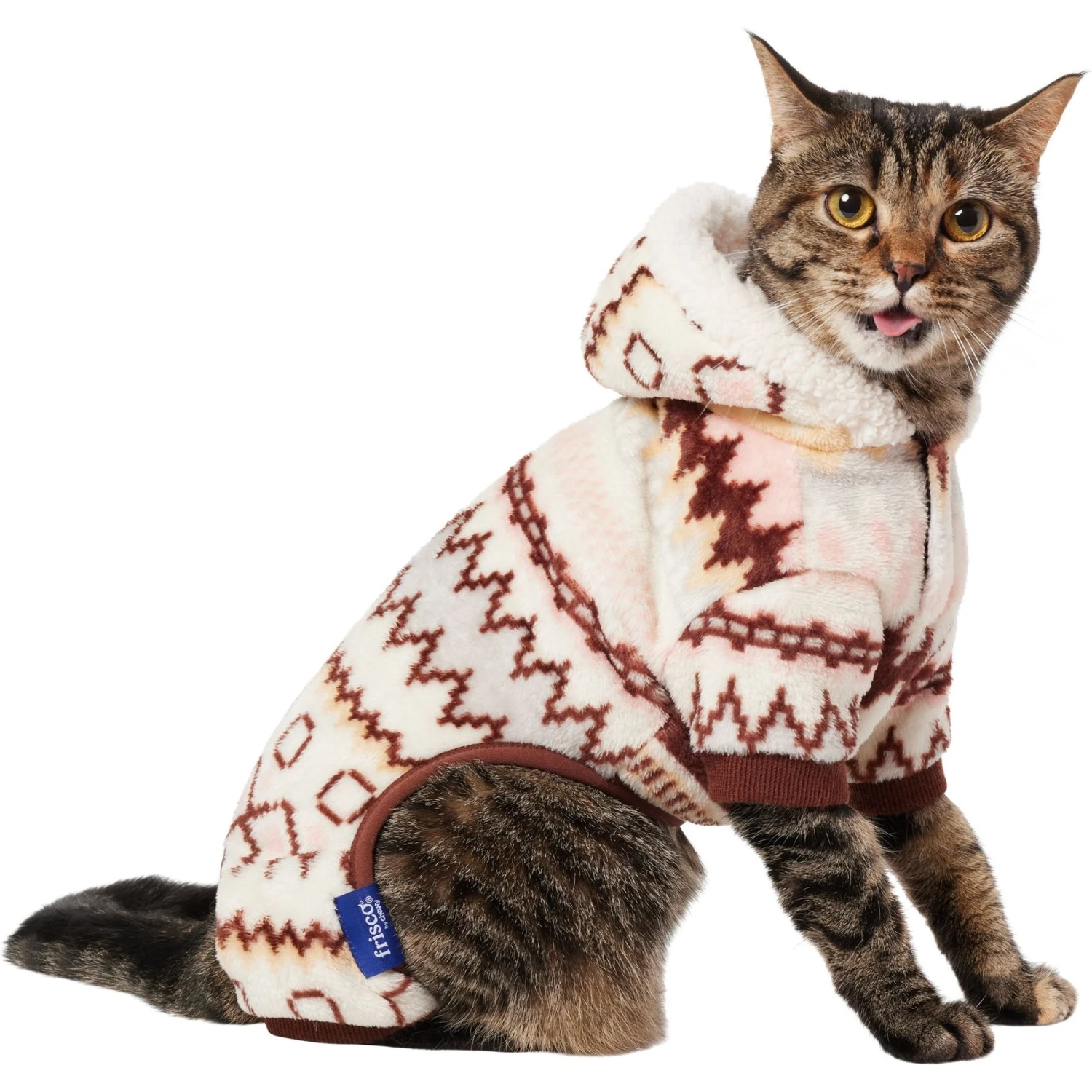 Frisco Fairisle Cozy Plush Fleece Dog & Cat PJs, Cream - Image 3