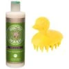Buddy Wash Relaxing Green Tea & Bergamot Dog Shampoo & Conditioner & Frisco Rubber Duckie Dog & Cat Curry Brush